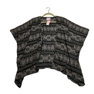 Romeo & Juliet Couture Open Front Floral Boho Print Kimono Size Small NEW